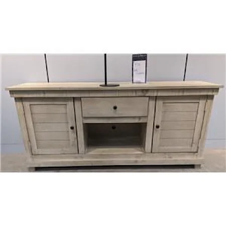 The ENT Console comes in white or villa. Plenty of storage for any TV unit and has a very rustic/farmhouse style.